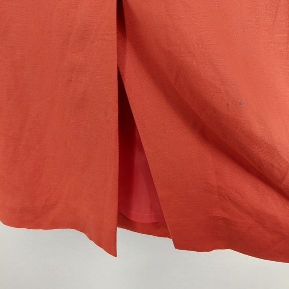 Lily & Taylor Short Sleeve Suit 3 Piece, Jacket, Top, Skirt, Orange Floral Sz 10 - Picture 15 of 15